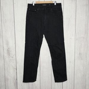 Lucky Brand 410 Athletic Slim Jeans Black Stretch Denim 34x34